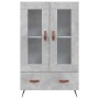 Aparador alto madera de ingeniería gris hormigón 69,5x31x115 cm de , Aparadores - Ref: Foro24-828272, Precio: 84,83 €, Descue...