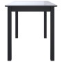 Mesa de comedor de madera maciza de caucho negro 114x71x75 cm en Mesas de comedor | Comprar online en Foru.es