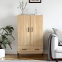 Aparador alto madera de ingeniería roble Sonoma 69,5x31x115 cm de , Aparadores - Ref: Foro24-828247, Precio: 102,52 €, Descue...