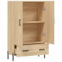 Aparador alto madera de ingeniería roble Sonoma 69,5x31x115 cm de , Aparadores - Ref: Foro24-828247, Precio: 102,52 €, Descue...