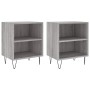 Mesita de noche 2 uds madera ingeniería gris Sonoma 40x30x50 cm de , Mesitas de noche - Ref: Foro24-826793, Precio: 54,06 €, ...