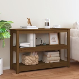 Mesa consola de madera maciza de pino marrón miel 110x40x74 cm de , Mesas auxiliares - Ref: Foro24-821667, Precio: 83,20 €, D...