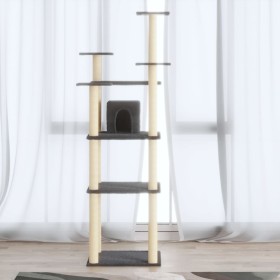 Rascador para gatos con postes de sisal gris oscuro 171 cm de , Mobiliario para gatos - Ref: Foro24-171487, Precio: 78,70 €, ...