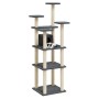 Rascador para gatos con postes de sisal gris oscuro 171 cm de , Mobiliario para gatos - Ref: Foro24-171487, Precio: 78,70 €, ...