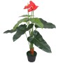 Planta de anturio artificial con maceta 90 cm roja y amarilla de , Flora artificial - Ref: Foro24-244447, Precio: 46,19 €, De...