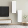 Muebles para TV 2 uds madera contrachapada blanco 30,5x30x90 cm de vidaXL, Muebles TV - Ref: Foro24-803345, Precio: 96,09 €, ...