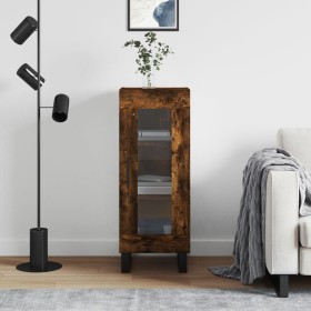 Aparador madera de ingeniería roble ahumado 34,5x34x90 cm de , Aparadores - Ref: Foro24-828825, Precio: 62,71 €, Descuento: %