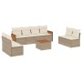 Set de sofás de jardín 9 pzas con cojines ratán sintético beige en Conjuntos de jardín | Comprar online en Foru.es