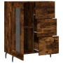Aparador de madera de ingeniería roble ahumado 69,5x34x90 cm de , Aparadores - Ref: Foro24-828065, Precio: 101,89 €, Descuent...