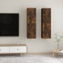 Muebles TV de pared 2 uds color roble ahumado 30,5x30x110 cm de , Muebles TV - Ref: Foro24-826677, Precio: 83,01 €, Descuento: %