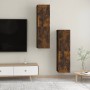Muebles TV de pared 2 uds color roble ahumado 30,5x30x110 cm de , Muebles TV - Ref: Foro24-826677, Precio: 83,01 €, Descuento: %