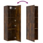 Muebles TV de pared 2 uds color roble ahumado 30,5x30x110 cm de , Muebles TV - Ref: Foro24-826677, Precio: 83,01 €, Descuento: %