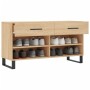 Banco zapatero madera de ingeniería roble Sonoma 102x35x55 cm de , Zapateros y organizadores de calzado - Ref: Foro24-829767,...