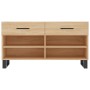 Banco zapatero madera de ingeniería roble Sonoma 102x35x55 cm de , Zapateros y organizadores de calzado - Ref: Foro24-829767,...