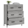 Aparador de madera de ingeniería gris Sonoma 69,5x34x90 cm de , Aparadores - Ref: Foro24-827858, Precio: 105,56 €, Descuento: %