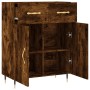Aparador de madera de ingeniería roble ahumado 69,5x34x90 cm de , Aparadores - Ref: Foro24-827961, Precio: 83,85 €, Descuento: %