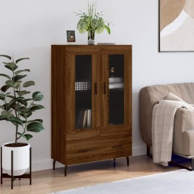Aparador alto madera de ingeniería roble marrón 69,5x31x115 cm de , Aparadores - Ref: Foro24-828323, Precio: 98,13 €, Descuen...