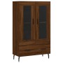 Aparador alto madera de ingeniería roble marrón 69,5x31x115 cm de , Aparadores - Ref: Foro24-828323, Precio: 98,13 €, Descuen...