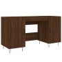 Escritorio madera de ingeniería roble marrón 140x50x75 cm de , Escritorios - Ref: Foro24-829547, Precio: 122,26 €, Descuento: %