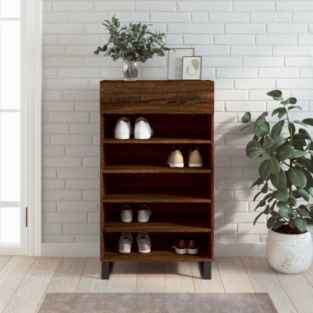 Zapatero madera de ingeniería roble marrón 60x35x105 cm de , Armarios y almacenamiento - Ref: Foro24-829643, Precio: 82,81 €,...