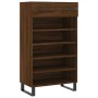 Zapatero madera de ingeniería roble marrón 60x35x105 cm de , Armarios y almacenamiento - Ref: Foro24-829643, Precio: 82,81 €,...