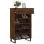 Zapatero madera de ingeniería roble marrón 60x35x105 cm de , Armarios y almacenamiento - Ref: Foro24-829643, Precio: 82,81 €,...