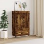 Aparador alto madera de ingeniería roble ahumado 69,5x31x115 cm de , Aparadores - Ref: Foro24-830305, Precio: 83,47 €, Descue...