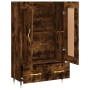 Aparador alto madera de ingeniería roble ahumado 69,5x31x115 cm de , Aparadores - Ref: Foro24-830305, Precio: 83,47 €, Descue...