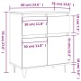 Aparador madera contrachapada marrón roble 60x35x70 cm de , Aparadores - Ref: Foro24-831123, Precio: 69,13 €, Descuento: %
