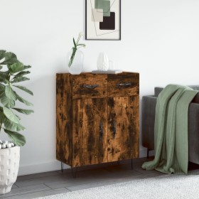 Aparador de madera de ingeniería roble ahumado 69,5x34x90 cm de , Aparadores - Ref: Foro24-827977, Precio: 83,20 €, Descuento: %