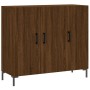 Aparador de madera de ingeniería marrón roble 90x34x80 cm de , Aparadores - Ref: Foro24-828115, Precio: 85,10 €, Descuento: %