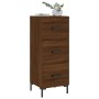 Aparador madera de ingeniería marrón roble 34,5x34x90 cm de , Aparadores - Ref: Foro24-828611, Precio: 74,39 €, Descuento: %