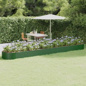 Jardinera arriate acero recubrimiento polvo verde 544x100x36 cm de , Maceteros y jardineras - Ref: Foro24-319013, Precio: 146...