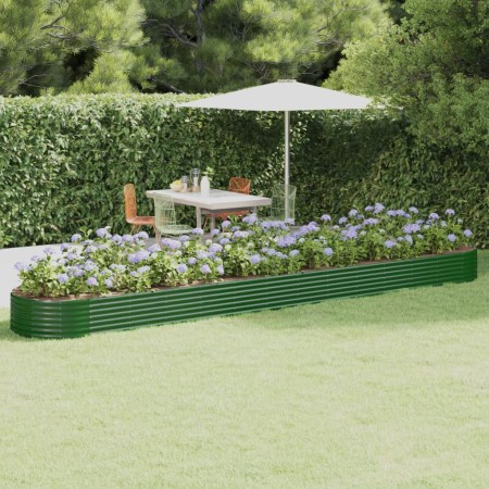 Jardinera arriate acero recubrimiento polvo verde 544x100x36 cm de , Maceteros y jardineras - Ref: Foro24-319013, Precio: 146...