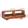 Mueble de TV madera maciza de acacia 110x30x40 cm de , Almacenamiento para CD y DVD - Ref: Foro24-351784, Precio: 223,40 €, D...