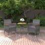 Juego de comedor de jardín 3 piezas ratán sintético gris de vidaXL, Conjuntos de jardín - Ref: Foro24-3058467, Precio: 195,91...