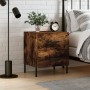 Mesita de noche madera ingeniería roble ahumado 40x35x47,5 cm de , Mesitas de noche - Ref: Foro24-827334, Precio: 53,05 €, De...