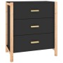 Aparador de madera contrachapada negro 62x38x70 cm de , Aparadores - Ref: Foro24-345673, Precio: 101,59 €, Descuento: %