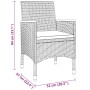 Juego de comedor de jardín 3 piezas ratán sintético gris de vidaXL, Conjuntos de jardín - Ref: Foro24-3058467, Precio: 195,91...