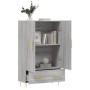 Aparador alto madera de ingeniería gris Sonoma 69,5x31x115 cm de , Aparadores - Ref: Foro24-828226, Precio: 89,81 €, Descuent...