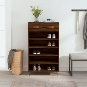 Zapatero madera de ingeniería roble marrón 60x35x105 cm de , Armarios y almacenamiento - Ref: Foro24-829587, Precio: 74,54 €,...
