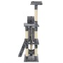 Rascador para gatos con poste de sisal 140 cm huellas gris de , Mobiliario para gatos - Ref: Foro24-170584, Precio: 96,22 €, ...