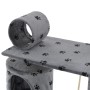 Rascador para gatos con poste de sisal 140 cm huellas gris de , Mobiliario para gatos - Ref: Foro24-170584, Precio: 96,22 €, ...