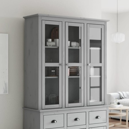 Armario con puertas de vidrio BODO madera maciza pino gris de , Aparadores - Ref: Foro24-355079, Precio: 276,69 €, Descuento: %