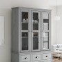 Armario con puertas de vidrio BODO madera maciza pino gris de , Aparadores - Ref: Foro24-355079, Precio: 276,69 €, Descuento: %