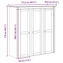 Armario con puertas de vidrio BODO madera maciza pino gris de , Aparadores - Ref: Foro24-355079, Precio: 276,69 €, Descuento: %