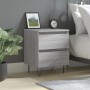 Mesita de noche madera de ingeniería gris Sonoma 40x35x50 cm de , Mesitas de noche - Ref: Foro24-826888, Precio: 47,19 €, Des...