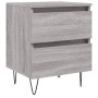 Mesita de noche madera de ingeniería gris Sonoma 40x35x50 cm de , Mesitas de noche - Ref: Foro24-826888, Precio: 47,19 €, Des...