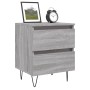 Mesita de noche madera de ingeniería gris Sonoma 40x35x50 cm de , Mesitas de noche - Ref: Foro24-826888, Precio: 47,19 €, Des...
