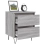 Mesita de noche madera de ingeniería gris Sonoma 40x35x50 cm de , Mesitas de noche - Ref: Foro24-826888, Precio: 47,19 €, Des...